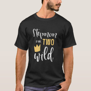 Womens Stepmom Of Mr Two Wild 2nd Birthday Party T T-Shirt