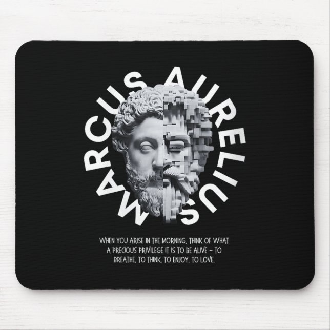 Womens Stoicism Marcus Aurelius Quote V-neck _1  Mouse Mat (Front)