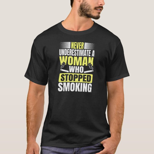Womens Stop Smoke For A Smoke Free Lady T-Shirt (Front)