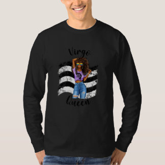 Womens Straight Ally Black Women Virgo Queen Zodia T-Shirt