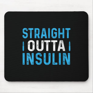 Womens Straight Outta Insulin V-neck Mouse Mat