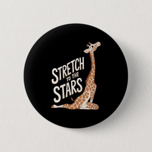 Womens Stretch Toward The Galaxy Sitive Yoga Giraf 6 Cm Round Badge