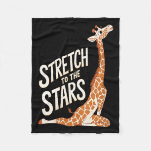 Womens Stretch Toward The Galaxy Sitive Yoga Giraf Fleece Blanket