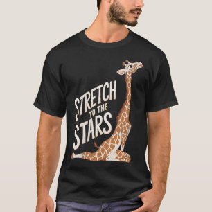 Womens Stretch Toward The Galaxy Sitive Yoga Giraf T-Shirt