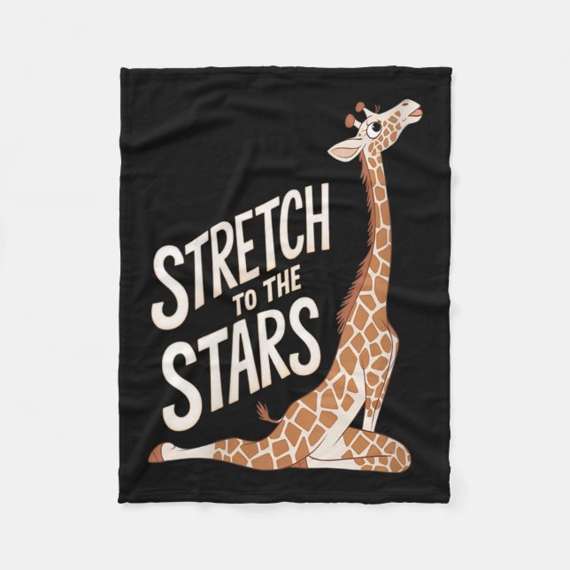 Womens Stretch Towards The Galaxy Sitive Yoga Gira Fleece Blanket (Front)