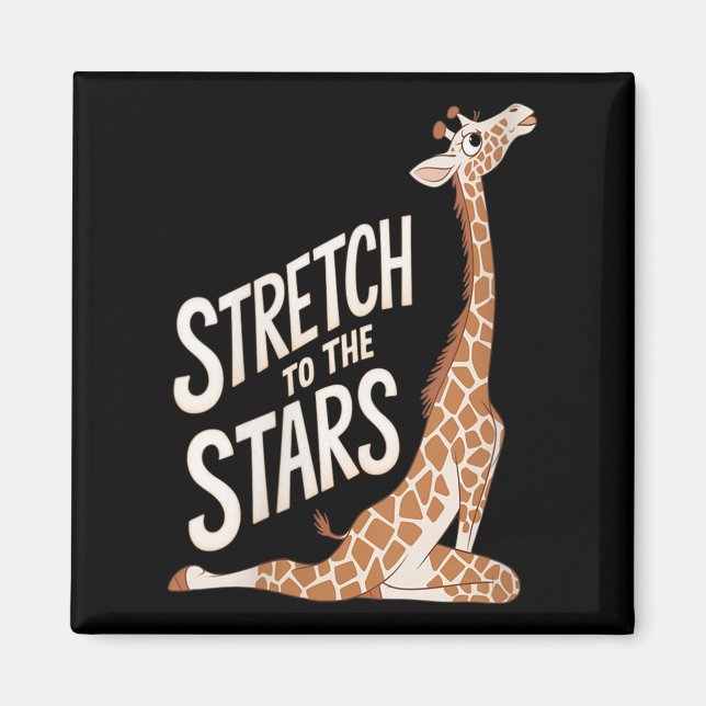 Womens Stretch Towards The Galaxy Sitive Yoga Gira Magnet (Front)