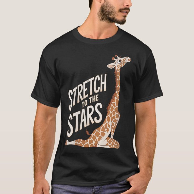 Womens Stretch Towards The Galaxy Sitive Yoga Gira T-Shirt (Front)