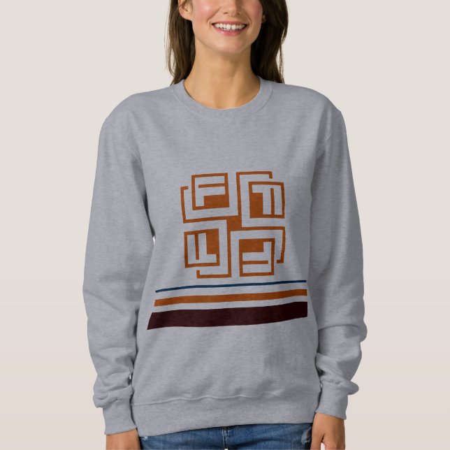    Women's  Striped Stylish Clothing  Sweatshirt (Front)
