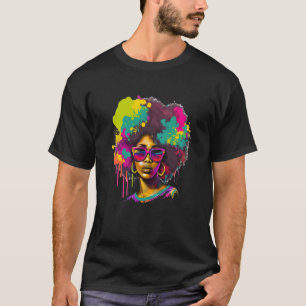 Womens Strong Afro Black Women African American T-Shirt
