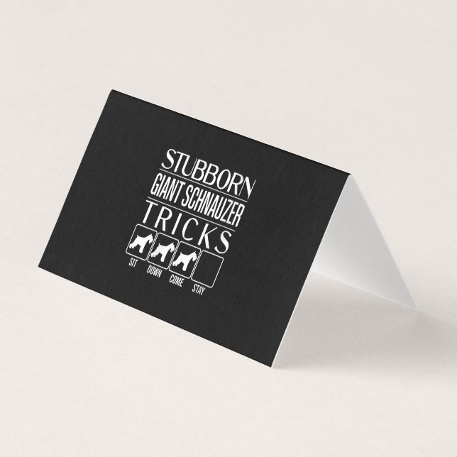 Womens Stubborn Giant Schnauzer Tricks, Funny (Front)