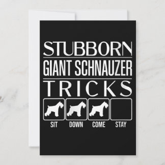 Womens Stubborn Giant Schnauzer Tricks, Funny Announcement