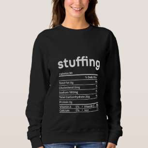 Womens Stuffing Nutrition Facts Funny Thanksgiving Sweatshirt