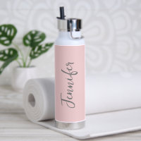 Womens Stylish Blush Pink Script Personalised