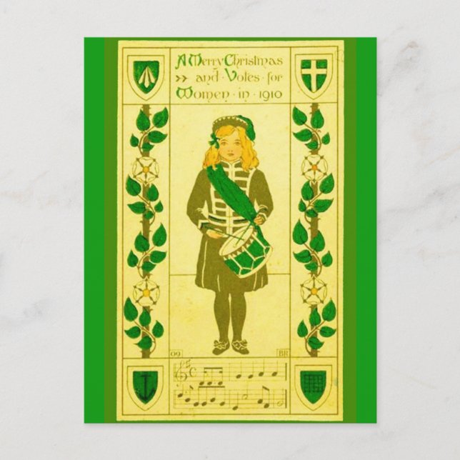 Women's Suffrage: Christmas 1910 Ireland Holiday Postcard (Front)