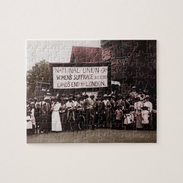 Women's Suffrage Group with Banner Jigsaw Puzzle (Horizontal)