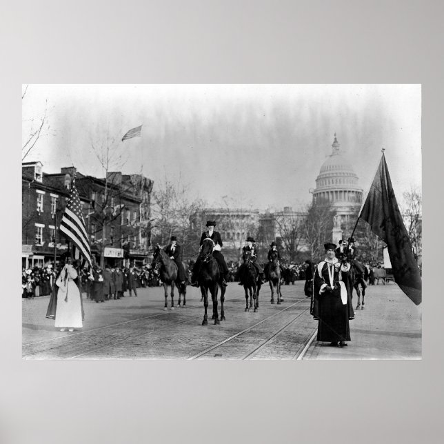 Women's Suffrage marching on Washington Poster (Front)