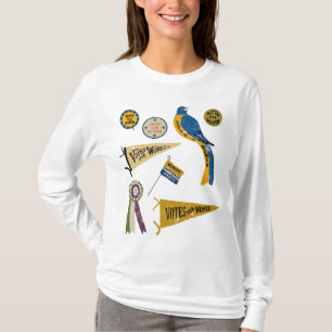 Womens Suffrage Movement Memorabilia Collage Print T-Shirt