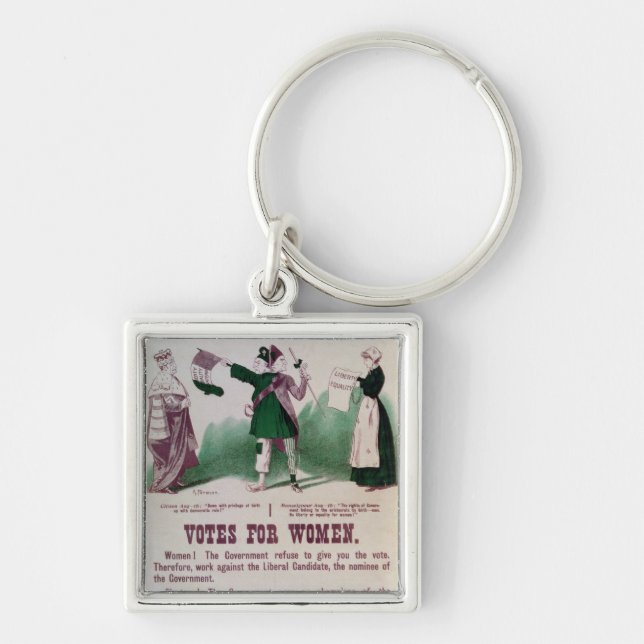 Women's Suffrage Poster Key Ring (Front)