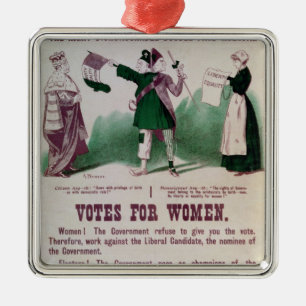 Women's Suffrage Poster Metal Tree Decoration