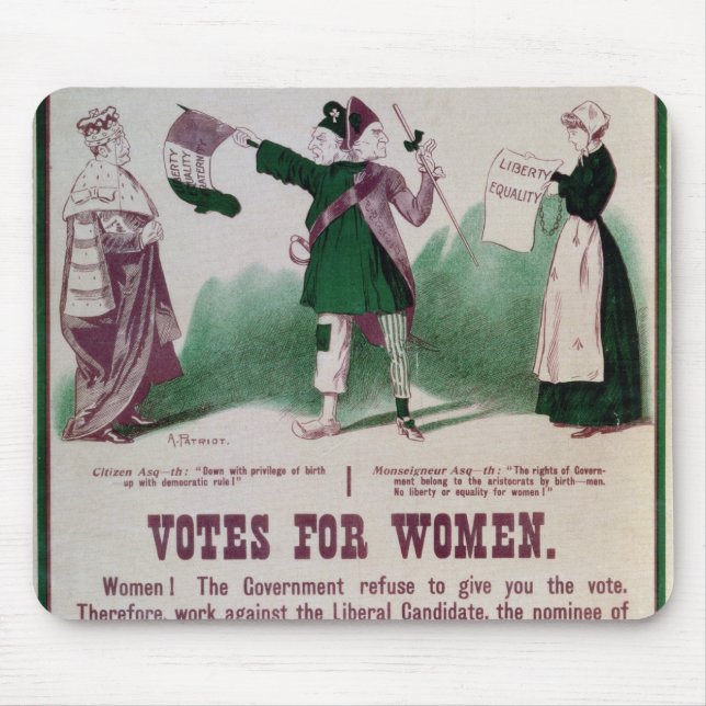 Women's Suffrage Poster Mouse Mat (Front)