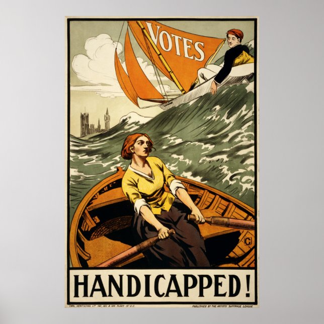 Women's Suffrage Propaganda Right to Vote Poster (Front)