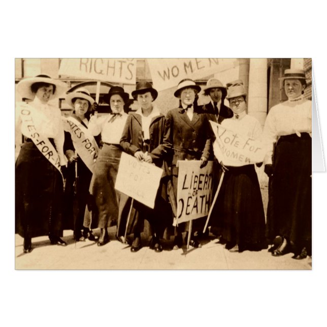 Women's  Suffrage Vintage Photo Greeting Card (Front Horizontal)
