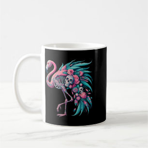 Womens Sugar Skull Mexican Flamingo Dia De Los Coffee Mug