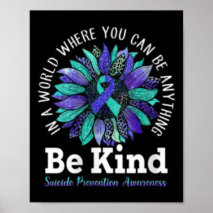 Womens Suicide Prevention Awareness Week Be Kind L Poster