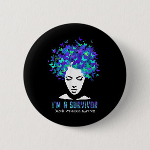 Womens Suicide Prevention Awareness Week Survivor 6 Cm Round Badge