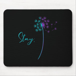 Womens Suicide Prevention Dandelion Teal And Purpl Mouse Mat