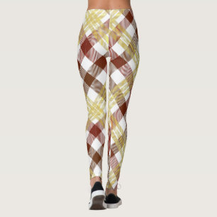 Women's Summer Gingham Checked Plaid Clothing Leggings