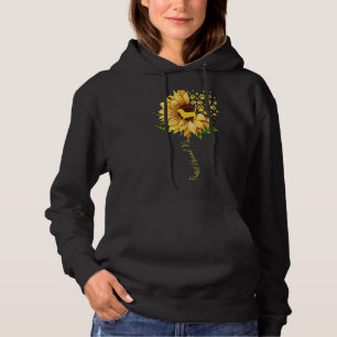 Womens Sunflower Basset Hound Mum Dog Hoodie