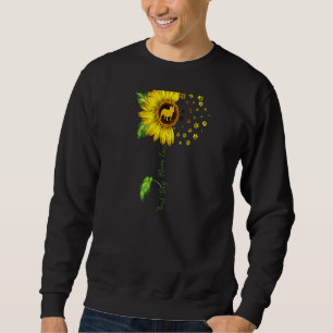Womens Sunflower Best Dog Mum Ever  Bulldog Dog Sweatshirt