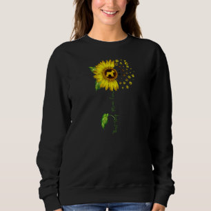 Womens Sunflower Best Dog Mum Ever Miniature Schn Sweatshirt