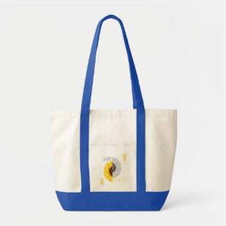 Women's Sunflower Print V-Neck T-Shirt | Tote Bag
