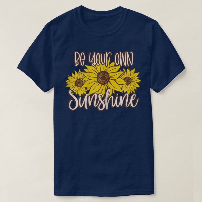 Womens Sunflower SublimationBe Sunshine Positivity T-Shirt (Design Front)