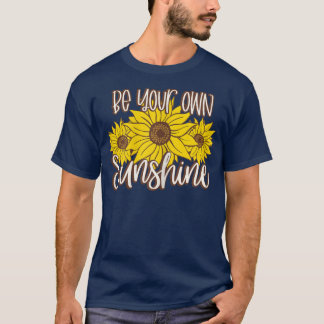 Womens Sunflower SublimationBe Sunshine Positivity T-Shirt