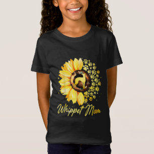 Womens Sunflower Whippet Mum Dog Lover Gift T-Shirt