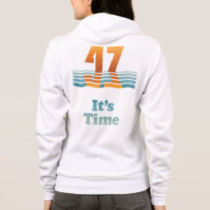 Women's Sunset 47 White Hoodie Sweatshirt
