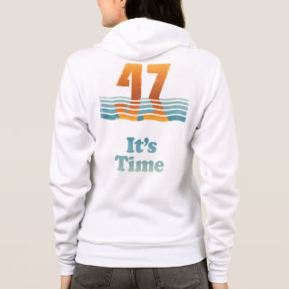 Women's Sunset 47 White Hoodie Sweatshirt