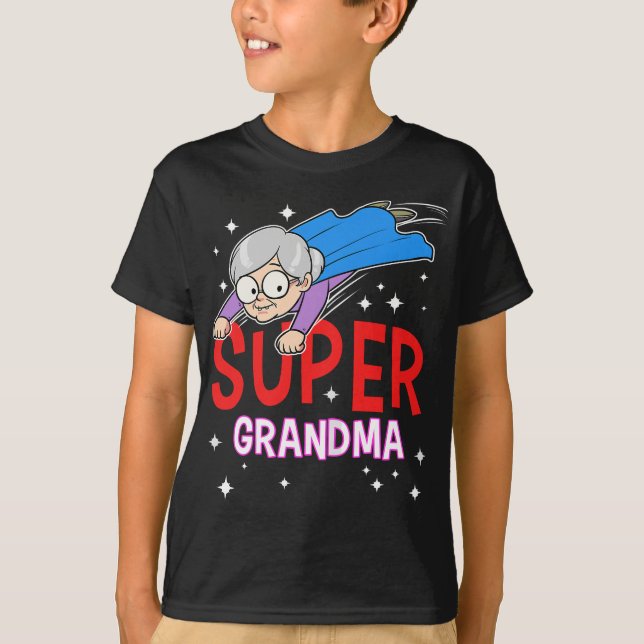 Womens Super Grandma Superhero Grandma Granny Nana T-Shirt (Front)