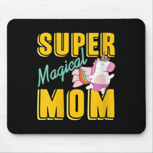 Womens Super Magical Mom Rainbow Unicorn Hero Wer Mouse Mat