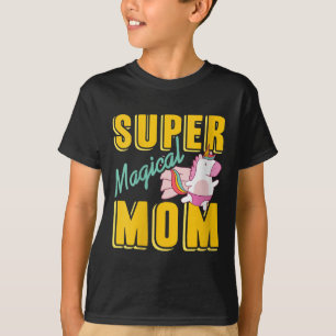 Womens Super Magical Mom Rainbow Unicorn Hero Wer  T-Shirt