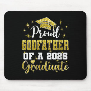 Womens Super Proud Godfather Of 2025 Graduate Grad Mouse Mat