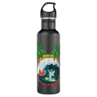 Womens Surfer Shark With Surfboard Vintage Retro 7 710 Ml Water Bottle