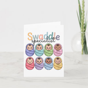 Womens Swaddle Specialist Cute Labour And Delivery Card