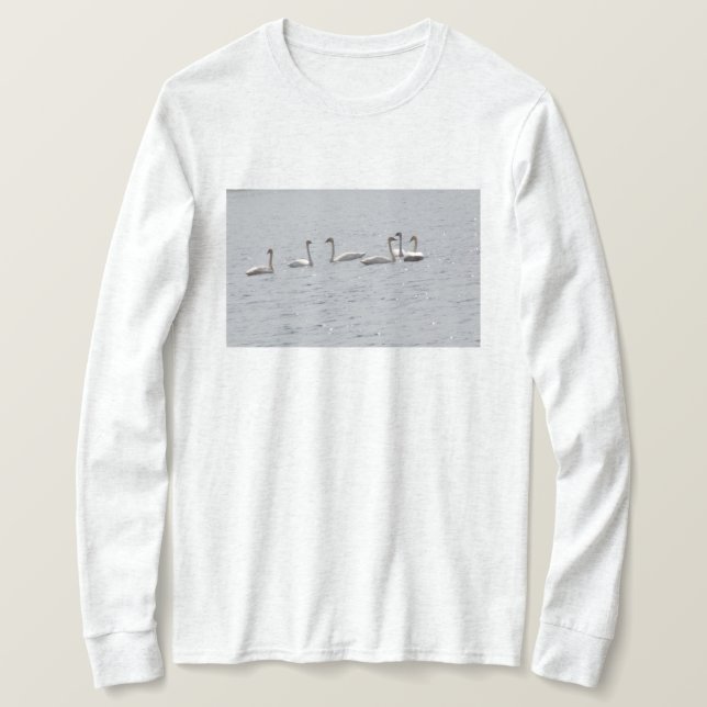Women's Swan Long Sleeved T-Shirt (Design Front)
