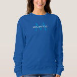 Women's Sweatshirts Name Monogram Trendy Template<br><div class="desc">Women's Basic Sweatshirt Name Monogram Clothing Apparel Template.</div>