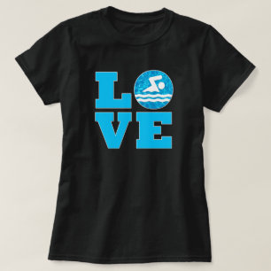 Women's Swim LOVE Swimming & Diving Swimmer's T-Shirt