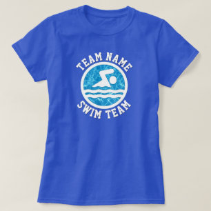 Women's Swimming & Diving Custom Swim Team Name T-Shirt